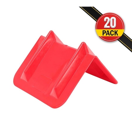 Mytee Products Red V Shaped Corner / V Edge Protector, 12in Flatbed Truck Trailer, 20PK PCPVB12Rx20