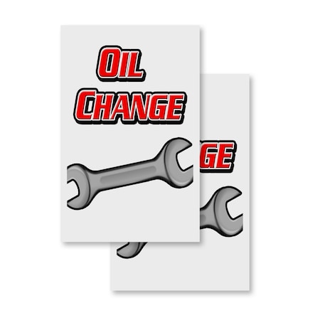 Signmission Oil Change, Vinyl Decals Only 24 Inch x 36 Inch, Vinyl Decal, 2PK DSB-2436-2PACK-Oil Change