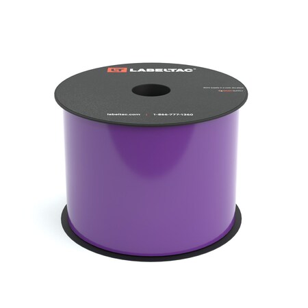 Labeltac LabelTac 4 and Pro Model High Performance 10-Year Vinyl Supply 3.5in x 150ft, Purple LT3509HP