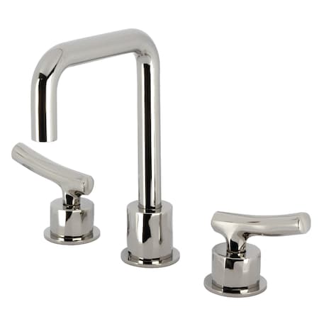 Kingston Brass Widespread Bathroom Faucet with Push Pop-Up Drain, Polished Nickel KS1456TKL