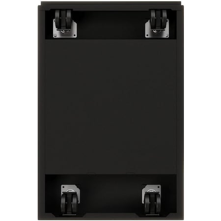 Lorell Mobile 3-Drawer File Cabinet with Full-Width Pull, 15" x 20" x 27.8", Black LLR49521