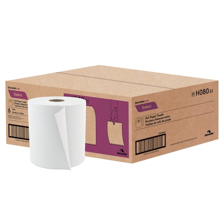 Cascades Pro Select Roll Paper Towel White 7.9in, PK6 H080