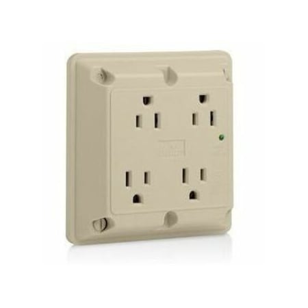 Leviton PlugsandRcptcls, 15A, 125VAC, Ivory, Nylon 5480-I