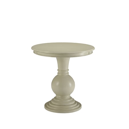 Homeroots 26" White Solid And Manufactured Wood Round End Table 286305