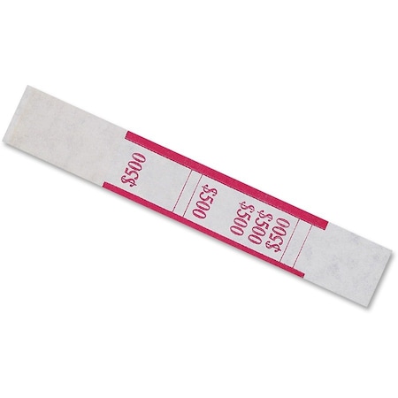 Coin-Tainer Currency Strap, 500, Red, PK1000 216070F07