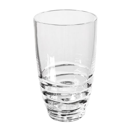 Homeroots Set of Four Clear Swirl Acrylic Highball Glasses 521172