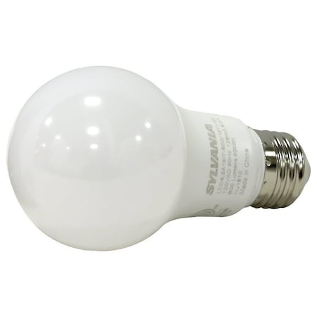 Sylvania LED Bulb, General Purpose, A19 Lamp, 60 W Equivalent, E26 Lamp Base, Frosted, Bright White Light 79284