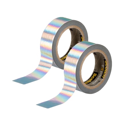 Scotch Expressions Washi Tape, .59" x 275", Iridescent White, 2PK 149239