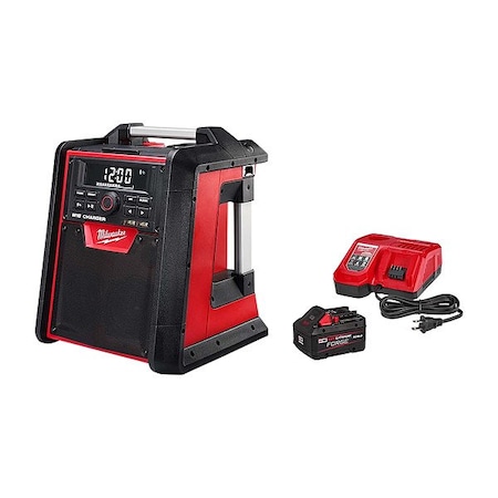 Milwaukee Tool M18 Jobsite Radio + M18 FORGE 8.0 Kit 2792-20, 48-59-1881