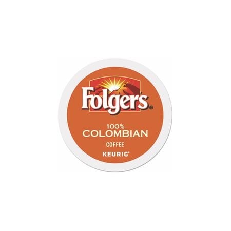 Folgers K-Cup 100% Colombian Coffee, Compatible with Keurig K-Cup Brewer, Medium/Dark, 24 K-Cup, K-Cup, 4PK 5000363990