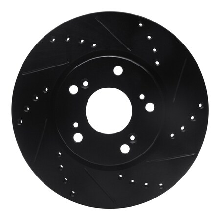 Premium Black Drilled & Slotted Brake Rotor, Disc Brake Rotor,