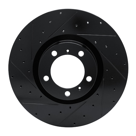 Dynamic Friction Co DFC Brake Rotor - Drilled and Slotted - Black 633-02084D