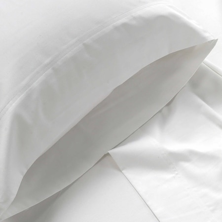 Boston Textile Co. Blackfin 78x80+15 King Fitted Sheet T300 Sateen 60% Cotton/40% Polyester White SHBXBKFN788015WHT