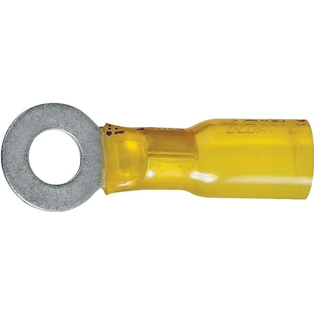 Gardner Bender Xtreme Ring Terminal, 600 V, 12 to 10 AWG Wire, 8 to 10 Stud, Nylon Insulation, Yellow AMT-106