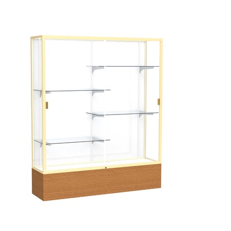 Ghent Floor Display Case 60x72x16, White, Champange 2075WB-GD-MK