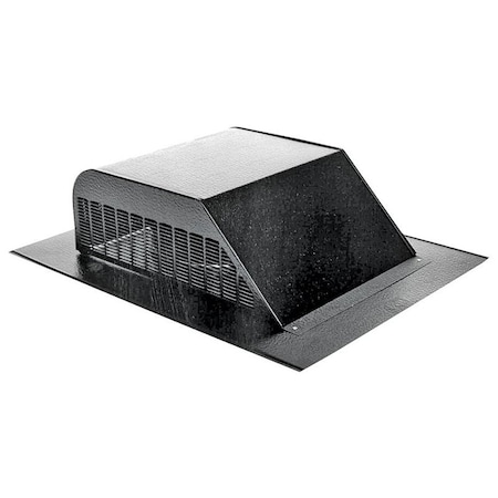 Lomanco LomanCool Static Roof Vent, 16 in OAW, 50 sq-in Net Free Ventilating Area, Aluminum, Black 750B