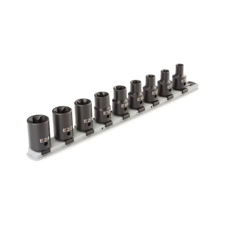 Tekton Impact Socket Set, Steel, 9 Pieces SID92100