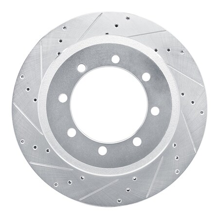 Dynamic Friction Co DFC Brake Rotor - Drilled and Slotted - Silver 631-54225L