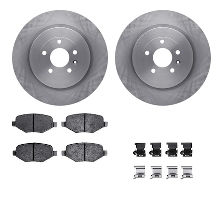 Dynamic Friction Co DFC Brake Rotor with 5000 Brake Pads and Hardware Kit 6512-99685