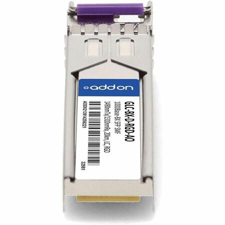 Add-On CISCO GLC-BX-U-RGD COMPATIBLE TAA COMPLIANT 1000BASE-BX SFP TRANSCEIVER S GLC-BX-D-RGD-AO