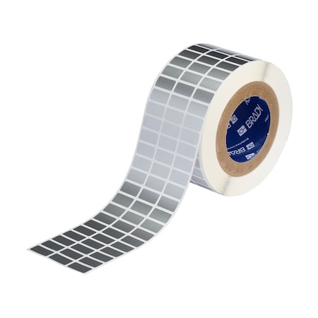 Brady Weather Resistant Polyester Outdoor Labels 0.5 in H x 1 in W Silver 10000/RL THT-5-8591-10-SL