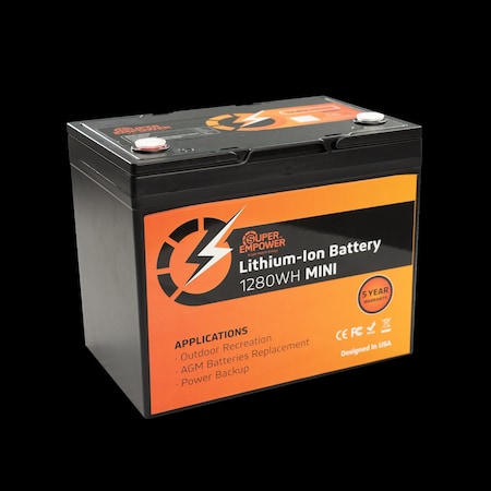 Super Empower 12V 100Ah LiFePO4 Fast Charging Battery Mini LIFP4100AHMINI