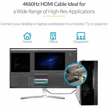 Startech.Com 16 FEET 5M PREMIUM CERTIFIED HIGH-SPEED HDMI CABLE WITH ETHERNET - ULTRA HD HD HDMMV5M