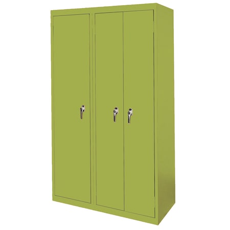 Steel Cabinets Usa Steel Storage Cabinet, 42in L x 21in D x 72in H, 8 Adjustable Shelves, 3 Doors, Tropic Sand AAH-42-3D-TS