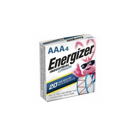 Energizer Industrial AAA Lithium Battery, For Vending Machine, Electronics, Construction, AAA, 6PK LN92