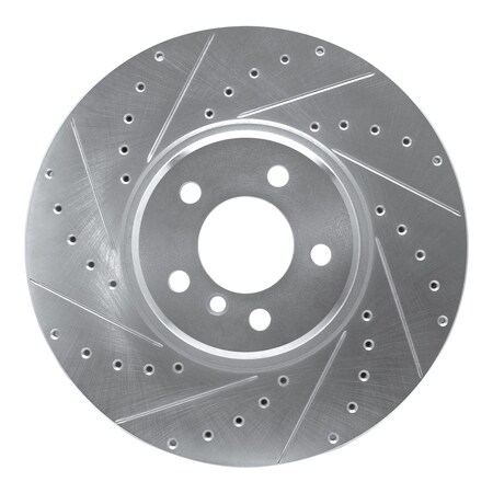 Dynamic Friction Co DFC Brake Rotor - Drilled and Slotted - Silver 631-31145L