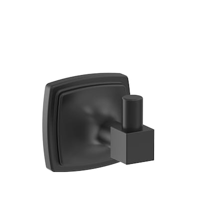 Amerock Stature Matte Black Transitional Single Robe Hook BH36090MB