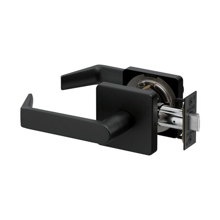 Schlage Grade 2 Passage Tubular Lock, Non-Keyed, Rhodes Lever, D Rose, Matte Black Finish PT10 RHOD 622