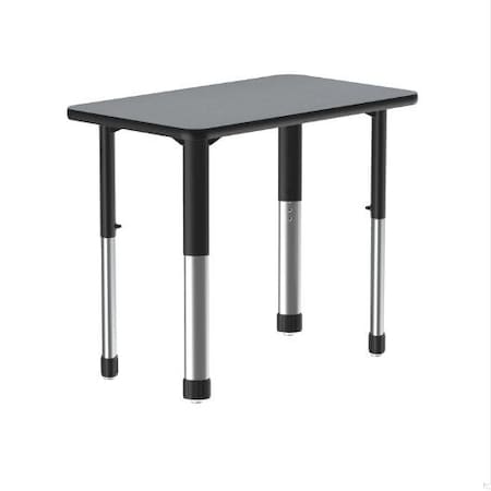 Correll Rectangle 27 in W, 20 in L, 25 in to 35 in H, Particleboard, Gray Granite AD2027TF-REC-15
