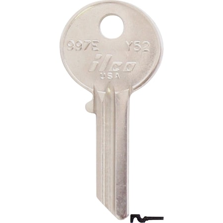 Ilco Yale Nickel Plated House Key Y52 / 997E, 10PK IAL3201900B