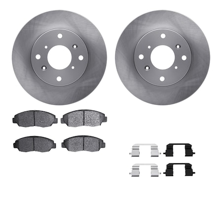 Dynamic Friction Co DFC Brake Rotor with 5000 Brake Pads and Hardware Kit 6512-59244