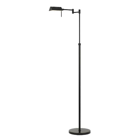 Homeroots 61" Bronze Adjustable Swing Arm Floor Lamp 526277