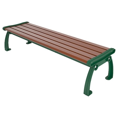 Ultrasite Outdoor Bench, 72 in L, Brown PB 6BROGFHERBAC