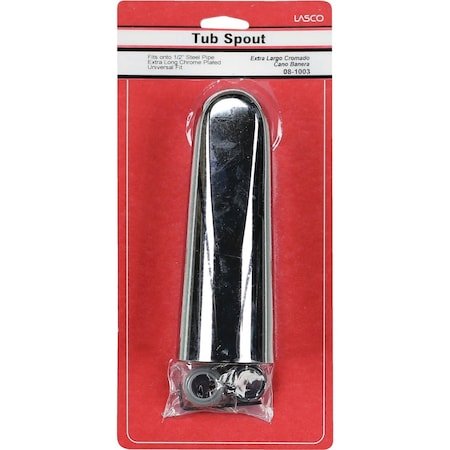 Westlake Pipe & Fittings 7'' Long Chrome Bathtub Spout 08-1003