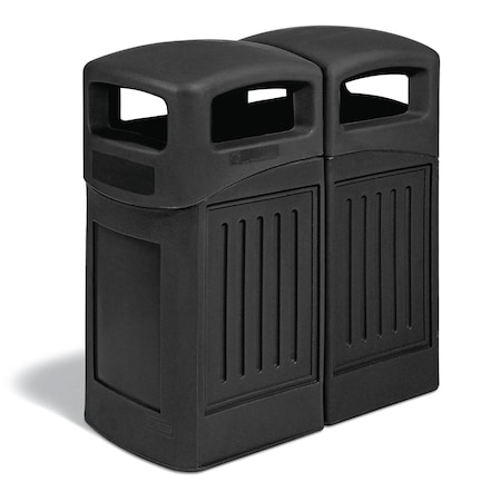 Masonways REFUSE & RCYNG, BLACK 46X48X23IN SVC104-BK