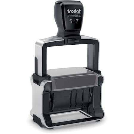 U.S. Stamp & Sign Trodat Professional Message/Date Stamp, 12 Phrases, 2-1/4" x 3/8", Black T5117