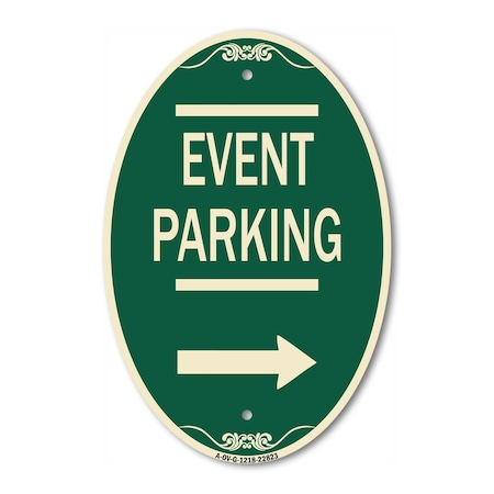 Signmission Thanks for Coming Turn Right for Exit Event P, 12 In X 18 In Architectural, Heavy Gauge Aluminum A-OV-G-1218-22823