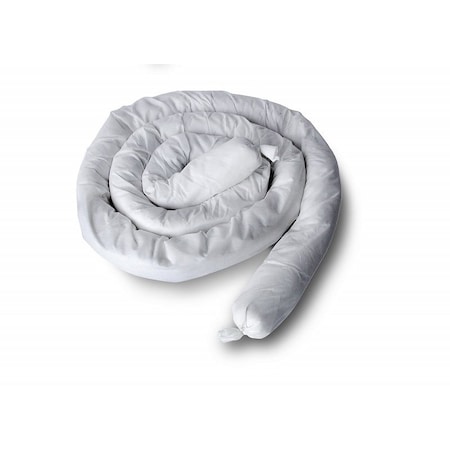 Stardust Spill Products Sorbent Sock, 27 11/16 gal, 3 in x 8 ft, Oil, White, 20 PK 20ECWS8