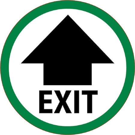 Accuform Exit Sign, Adhesive Dura-Poly, 6 in W, 6 in H LABR504