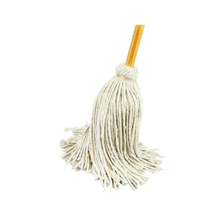 Bsl Deck Mop With Lacquered Finished Handle Premium Cotton 16 oz No 20 - Natural, PK12 5571
