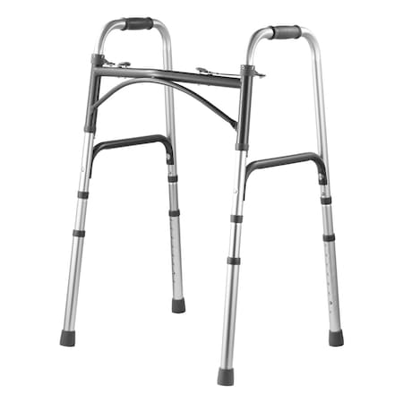 Vevor Folding Walker Aluminum Mobility Walker Aid with Adjustable Height 350LBS FBL825308