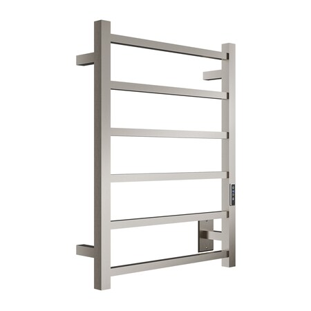Anzzi Charles 6-Bar Wall Mounted Electric Towel Warmer in Brushed Nickel TW-AZ014BN