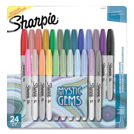 Sharpe Manufacturing Sharpie  Mystic Gems Markers with Fine Bullet Tip, Multi Color, 24PK SAN2136727