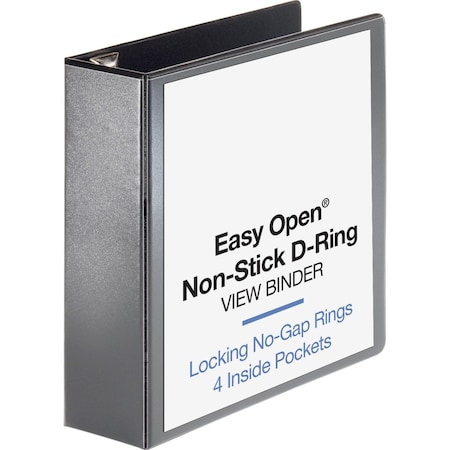 Business Source Ring Binder, Black, Clear Sleeve BSN26962