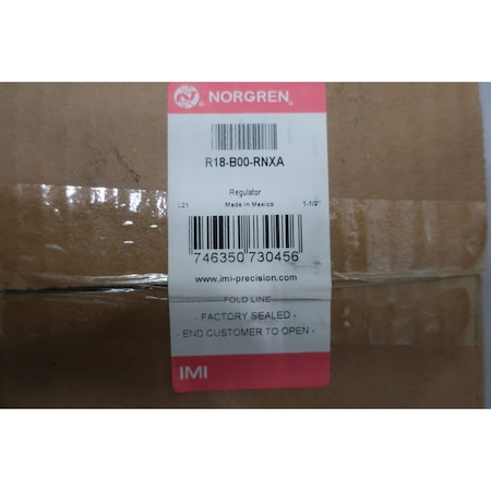Norgren PNEUMATIC REGULATOR 1-1/2IN NPT 10-250PSI 450PSI R18-B00-RNXA