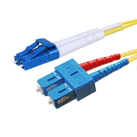 Monoprice Single-Mode Fiber Optic Cable - LC/SC UL 9/125 Type Duplex Yellow 20m Corning 11854